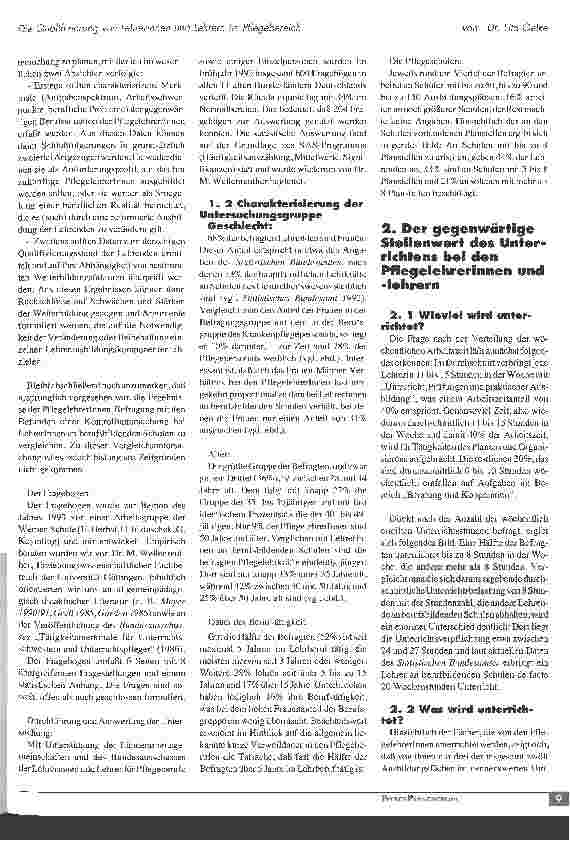 Vorschauseite 2: Die Qualifizierung von Lehrerinnen und Lehrern im Pflegebereich