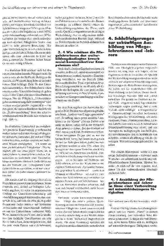 Vorschauseite 4: Die Qualifizierung von Lehrerinnen und Lehrern im Pflegebereich