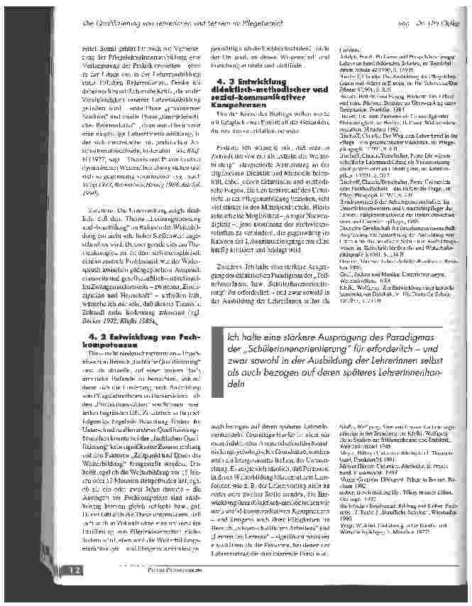 Vorschauseite 5: Die Qualifizierung von Lehrerinnen und Lehrern im Pflegebereich