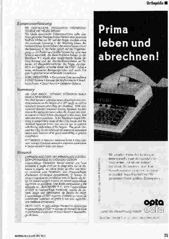 Vorschauseite 5: Die Ossy-Schiene:dynamische Extensionsschiene mit neuem Design