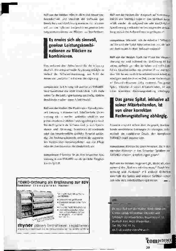 Vorschauseite 3: TARMED in den Arztpraxen