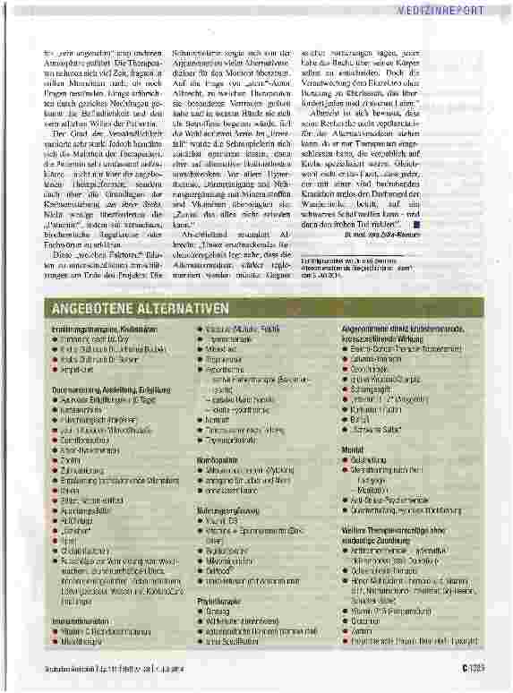 Vorschauseite 3: Fatale Beratung bei Brustkrebs