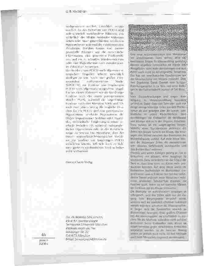 Vorschauseite 2: KOGNITIVE DYSFUNKTION NACH ANÄSTHESIE?