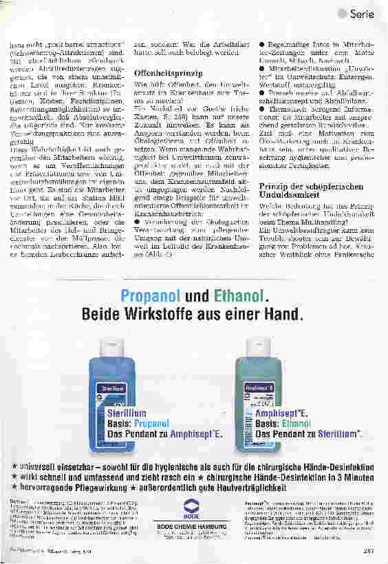 Vorschauseite 4: Hygiene und Umweltschutz im Krankenhaus 2. Folge: Müllhandling und Klinikhygiene - Erfahrungen, Enttäuschungen, Hoffnungen