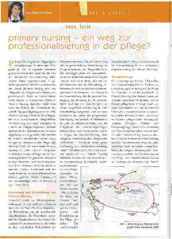 Vorschauseite 1: primary nursing - ein weg zur professionalisierung in der pflege?