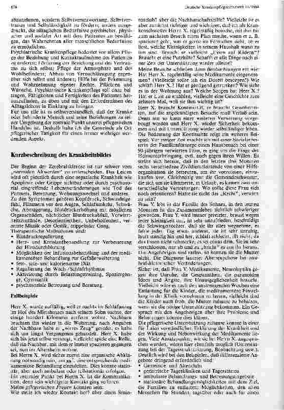 Vorschauseite 2: Betreuung zerebralsklerotisch verwirrter Patienten