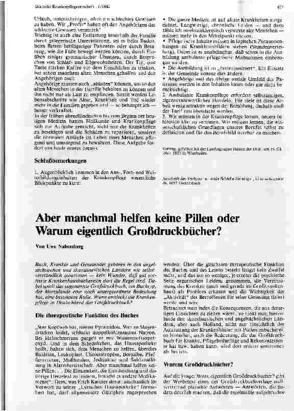 Vorschauseite 3: Betreuung zerebralsklerotisch verwirrter Patienten