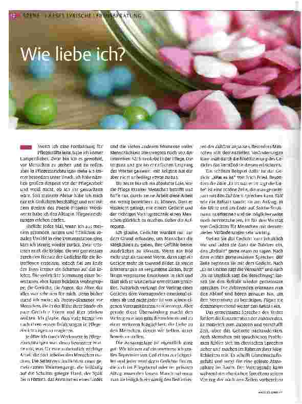 Vorschauseite 1: Wie liebe ich?
