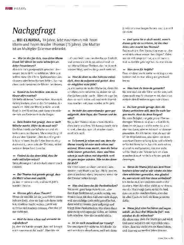Vorschauseite 4: Krankheit ist eine Familienangelegenheit