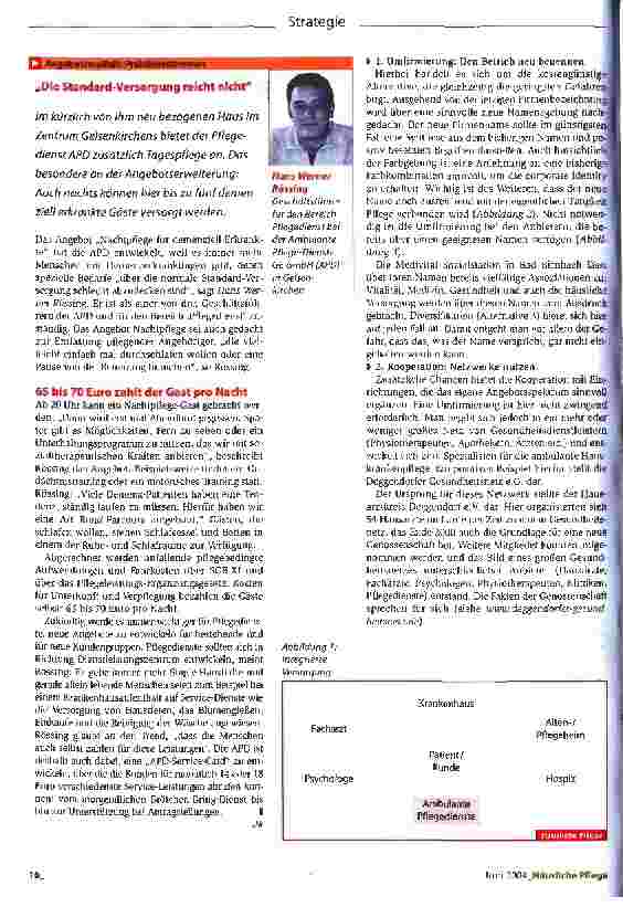 Vorschauseite 3: Mehr als nur Pflege anbietenErweitertes Leistungsspektrum: Vom Pflegedienst zum Gesundheitszentrum