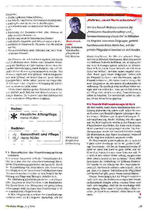 Vorschauseite 4: Mehr als nur Pflege anbietenErweitertes Leistungsspektrum: Vom Pflegedienst zum Gesundheitszentrum
