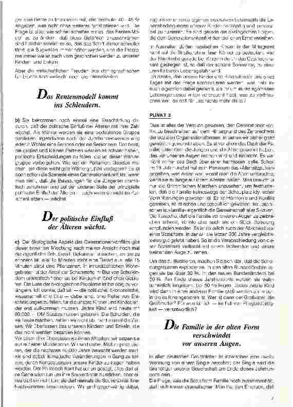 Vorschauseite 3: Der Generationenkonflikt und seine Folgen in der Altenpflege Vortrag v.5.10.93 i.Rahmen d.Fachtagung Kompetenz und Kompetenzen i.d.Altenpfl