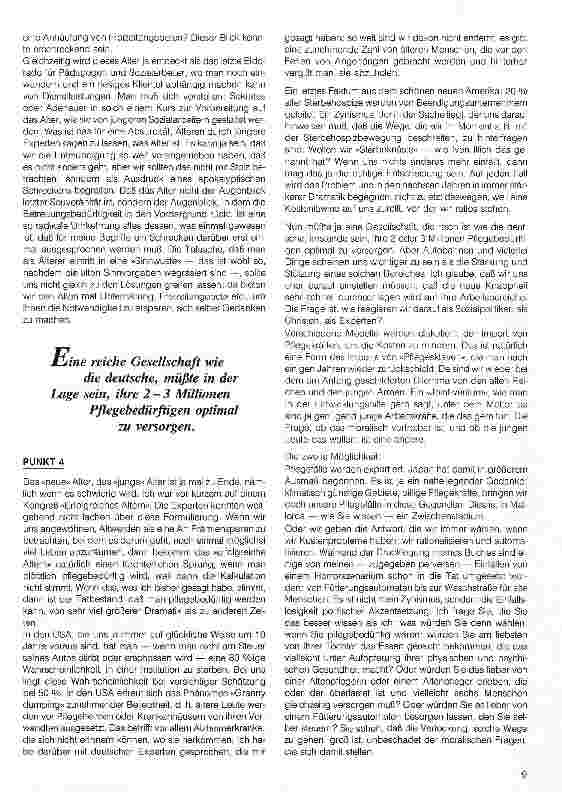 Vorschauseite 5: Der Generationenkonflikt und seine Folgen in der Altenpflege Vortrag v.5.10.93 i.Rahmen d.Fachtagung Kompetenz und Kompetenzen i.d.Altenpfl