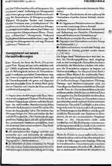 Vorschauseite 2: Neue ManagementansätzeBEDEUTUNG FÜR DAS PFLEGEMANAGEMENT
