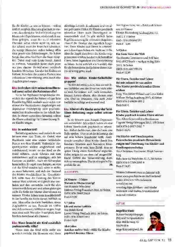 Vorschauseite 4: Die Welt der Kinder von psychisch kranken Eltern