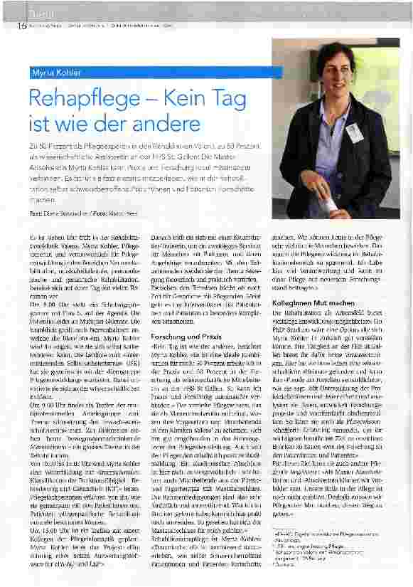Vorschauseite 1: Rehapflege - Kein Tag ist wie der andere