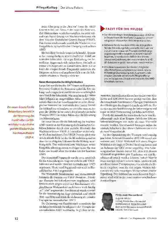 Vorschauseite 3: Neue Therapien bei altersbedingter Makuladegeneration Länger besser sehen