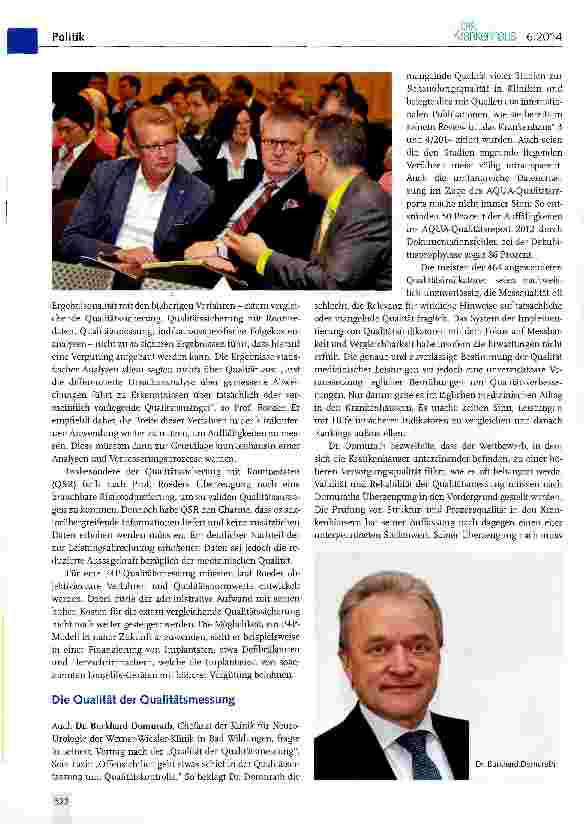 Vorschauseite 6: An der Spitze der Bewegung -DKG-Qualitätstag der