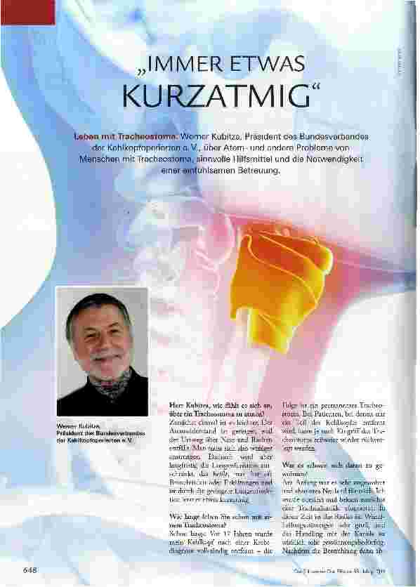 Vorschauseite 1: IMMER ETWAS KURZATMIG