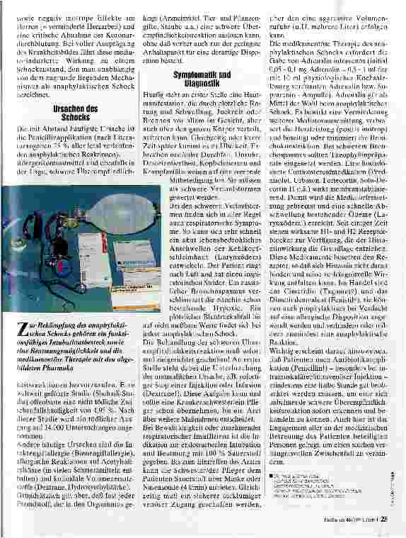 Vorschauseite 2: Der anaphylaktische Schock Handlungsmöglichkeiten für Schwestern/Pfleger