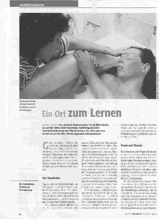 Vorschauseite 1: Ein Ort zum Lernen. GEBURTSHÄUSER