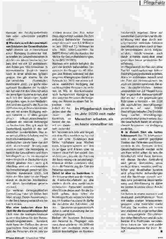 Vorschauseite 6: Unsere Gesundheit im Jahr 2020