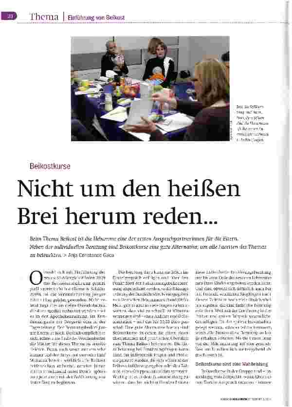 Vorschauseite 1: Nicht um den heißen Brei herum reden. ..