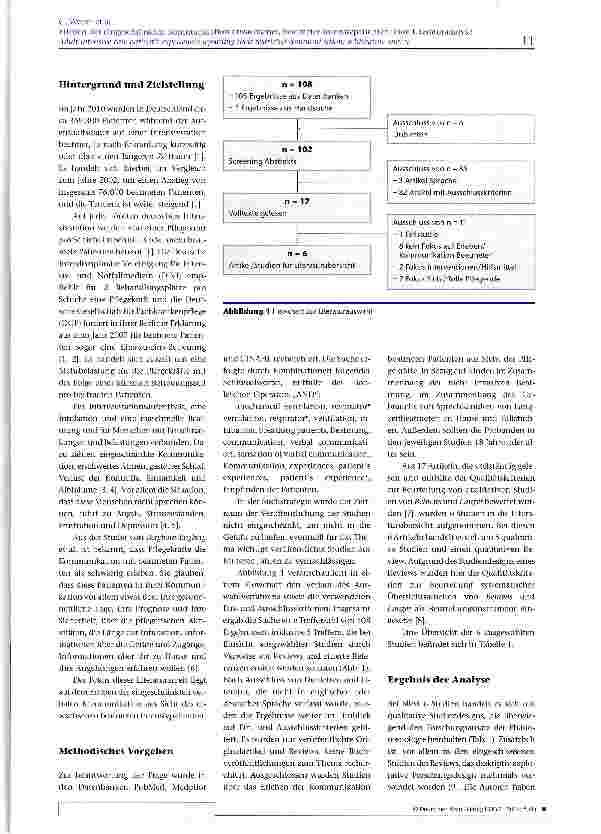 Vorschauseite 2: Erleben der eingeschränkten Kommunikation erwachsener, beatmeter Intensivpatienten: eine Literaturanalyse