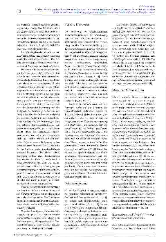 Vorschauseite 3: Erleben der eingeschränkten Kommunikation erwachsener, beatmeter Intensivpatienten: eine Literaturanalyse