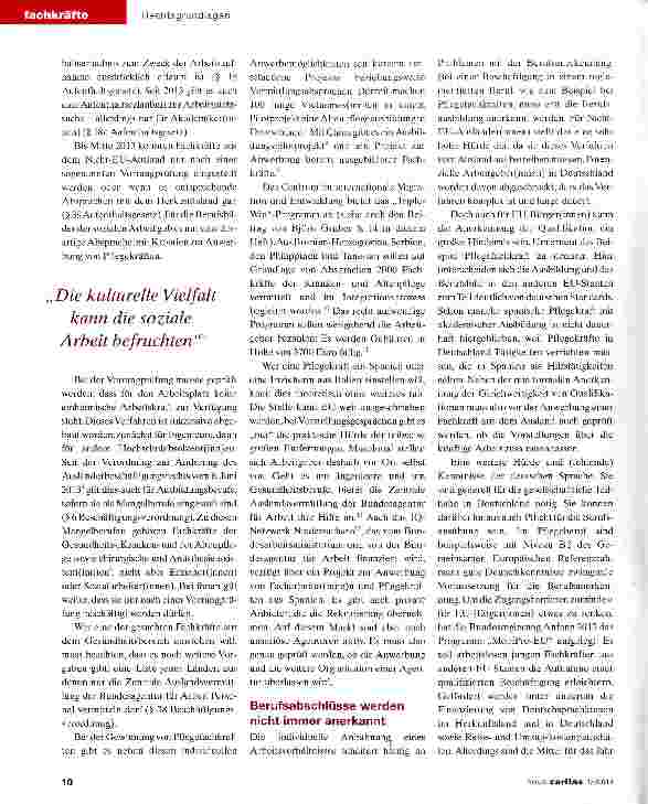 Vorschauseite 2: Pfleger aus Italien, Ingenieure aus China: herzlich willkommen?