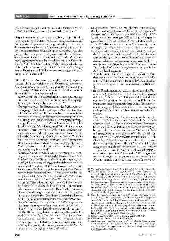 Vorschauseite 5: Verfahrensfragen des neuen § 116b SGB V