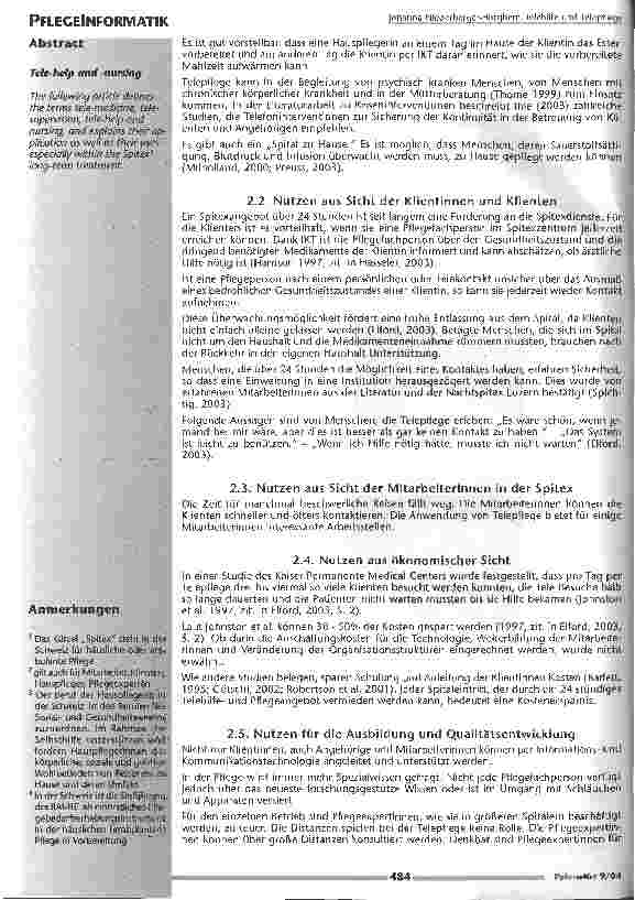 Vorschauseite 2: Telehilfe und Telepflege
