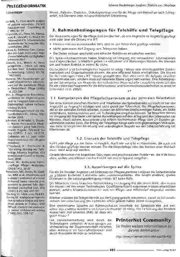 Vorschauseite 3: Telehilfe und Telepflege