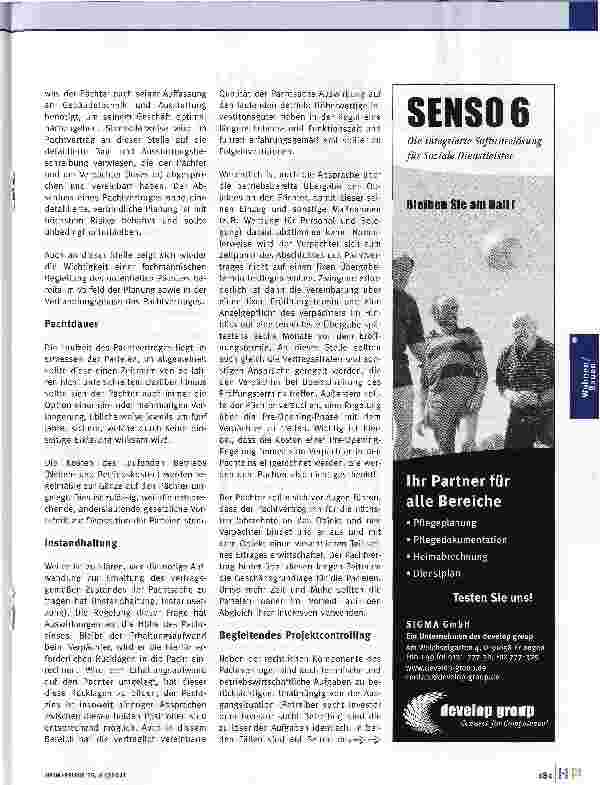Vorschauseite 2: Pachtbetrieb Pflegeheim -Modell mit Zukunft?! (II)