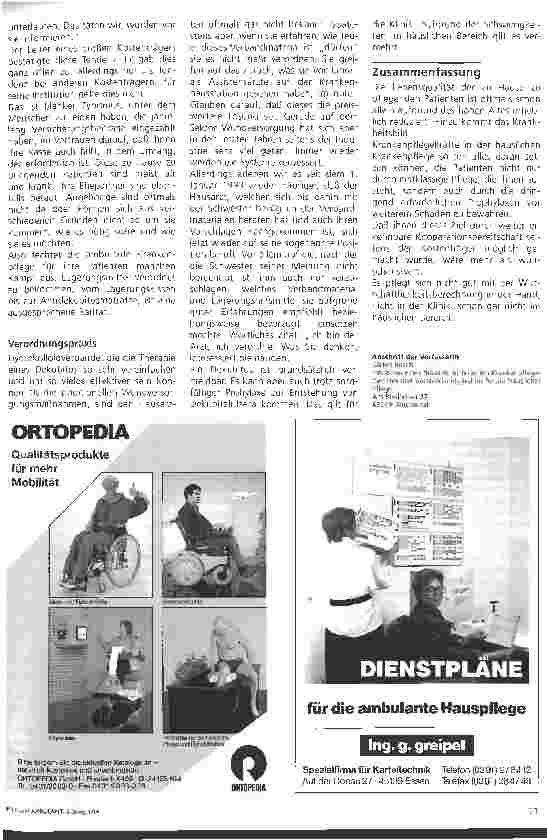 Vorschauseite 2: Die Bedeutung chronischer Ulcera in der Häuslichen Krankenpflege