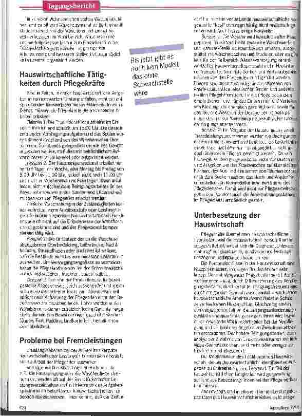 Vorschauseite 2: Qualität - ja! Bloß wie? Über die Notwendigkeit der Qualitätssicherung in der Altenpflege sind sich alle einig, nur nicht über das Wie