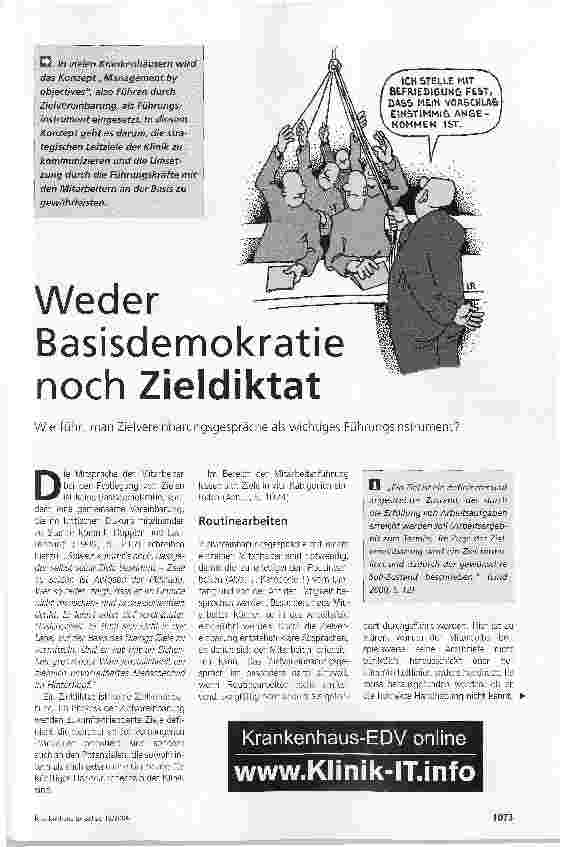 Vorschauseite 1: Weder Basisdemokratie noch Zieldiktat
