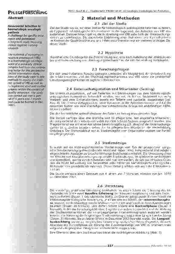 Vorschauseite 2: Nosokomiale Infektionen hämatologisch onkologischenPatientenHerausforderung für Qualitätssicherung und Prävention