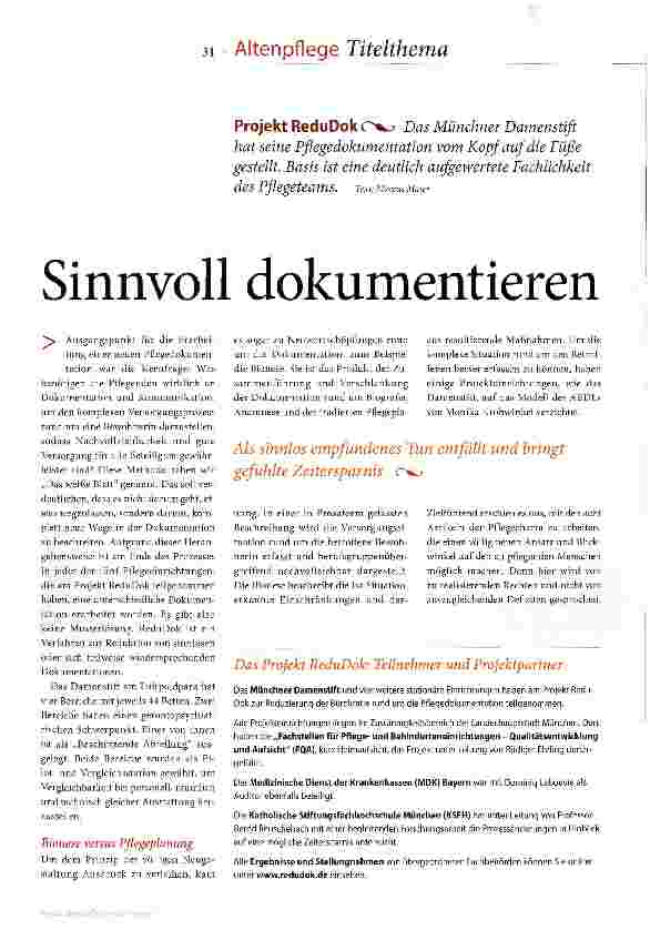 Vorschauseite 1: Sinnvoll dokumentieren