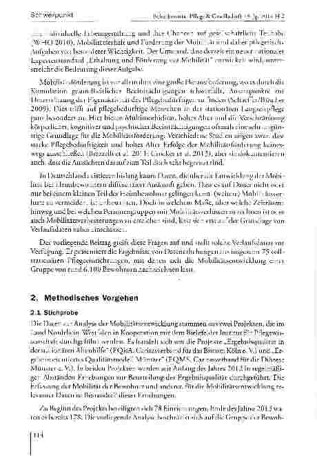 Vorschauseite 2: Die Entwicklung der Mobilität von Heimbewohnern
