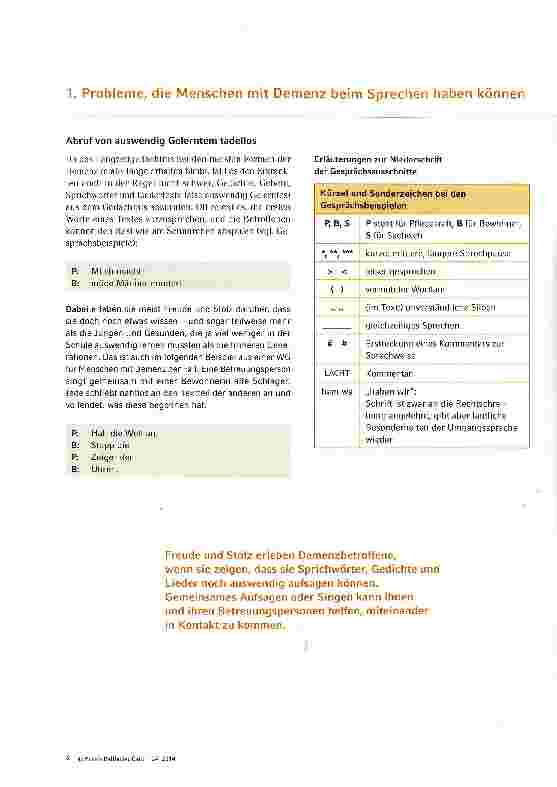 Vorschauseite 2: „Dingsda und Müsliwasser Verbale Kommunikation mit Menschen mit Demenz