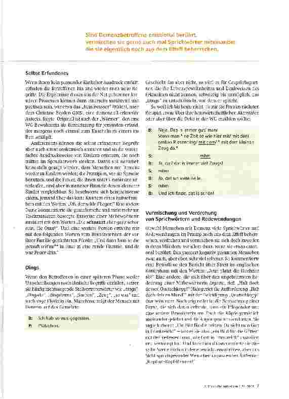 Vorschauseite 5: „Dingsda und Müsliwasser Verbale Kommunikation mit Menschen mit Demenz