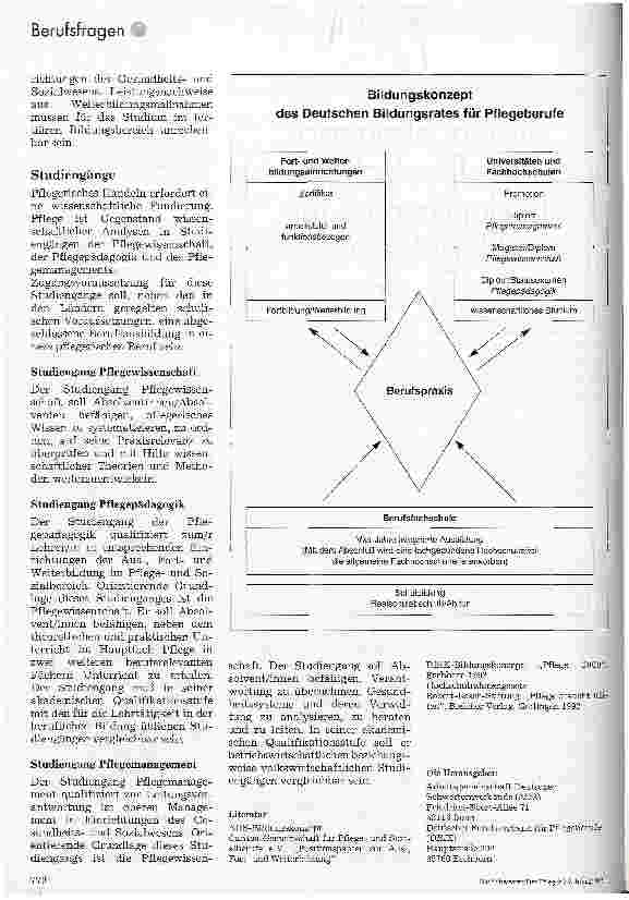 Vorschauseite 2: Bildungskonzept des Deutschen Bildungsrates für Pflegeberufe