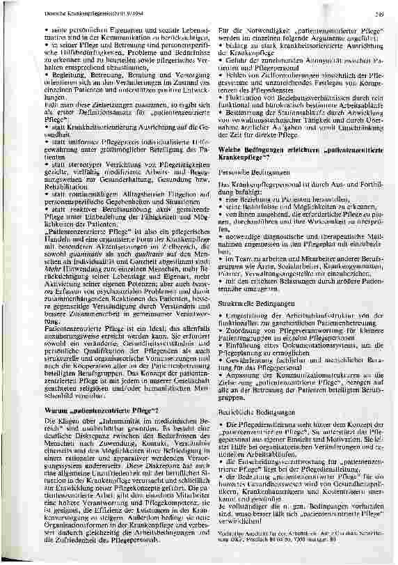 Vorschauseite 2: Patientenzentrierte Pflege