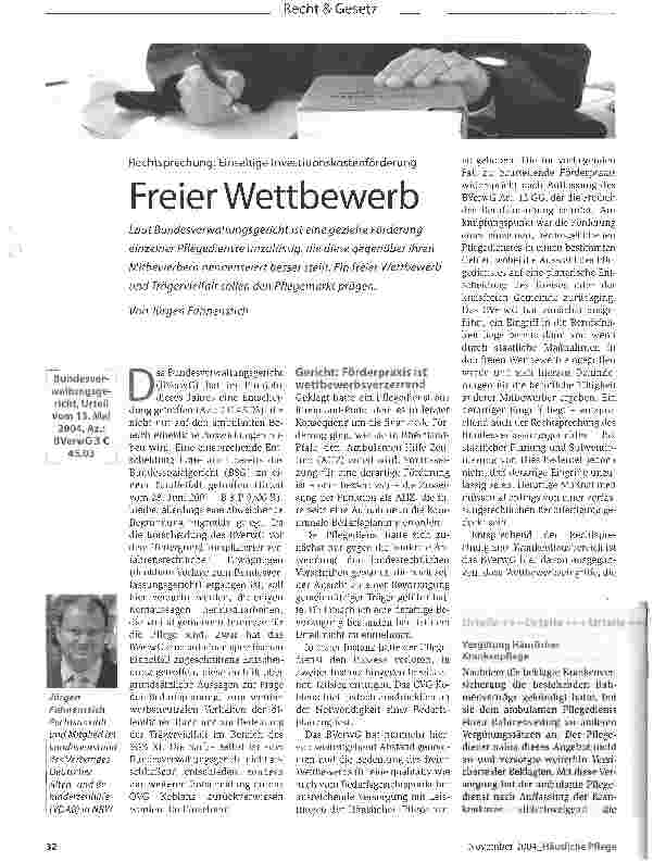 Vorschauseite 3: Neue Herausforderungen. Was Pflegedienste bei der Gründung medizinischer Versorgungszentren beachten müssen