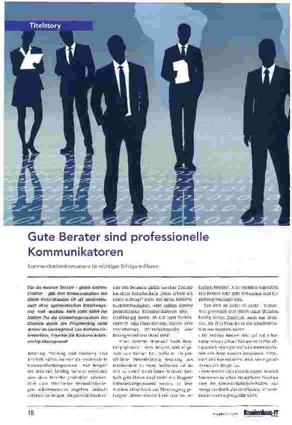 Vorschauseite 1: Gute Berater sind professionelle Kommunikatoren