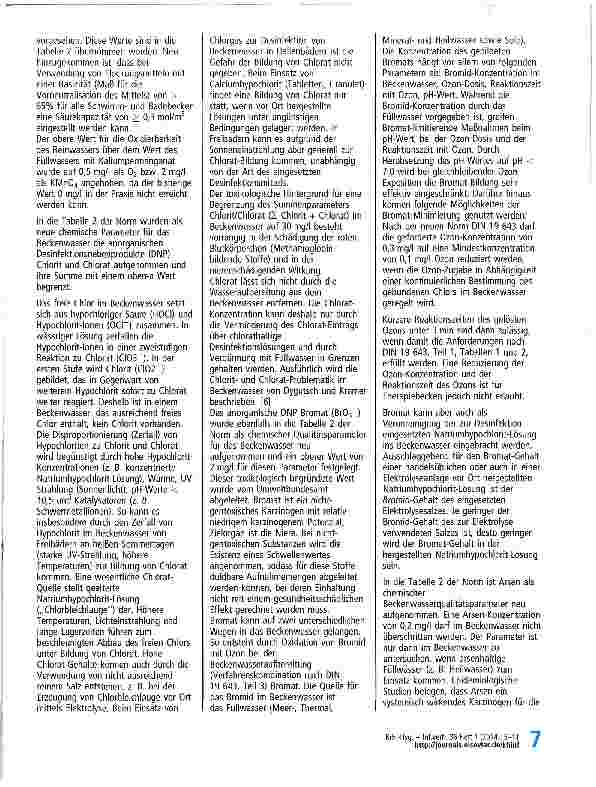 Vorschauseite 3: Neufassung der Norm DIN 19 643 „Aufbereitung von Schwimmund Badebeckenwasser Die wichtigsten Änderungen im Überblick mit Kommentar