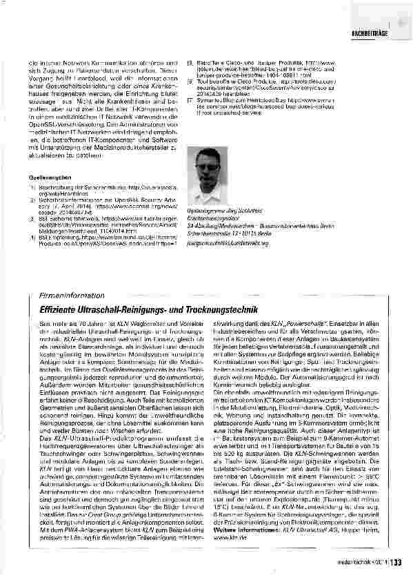 Vorschauseite 5: Gefährdung von aktiven Medizin-produkten, Medizinprodukten als Software und medizinischen IT-Netzwerken