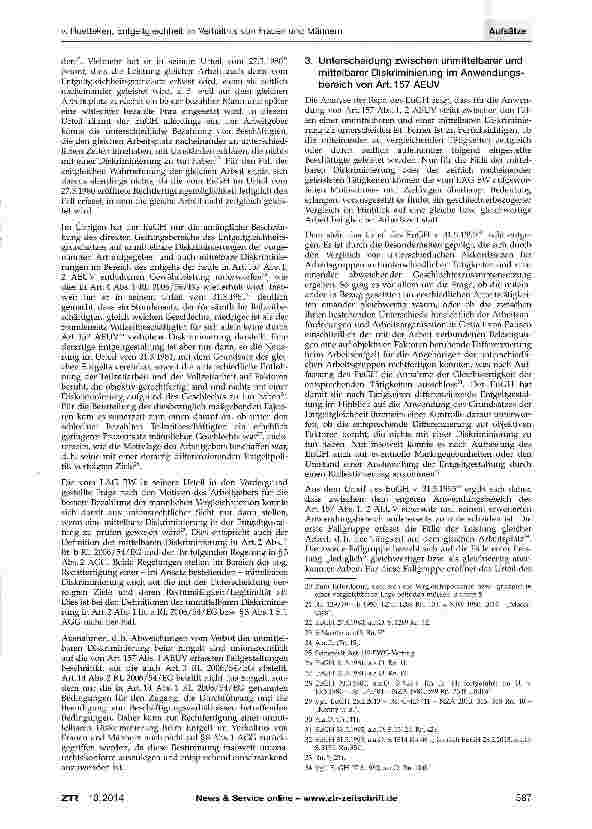 Vorschauseite 3: Entgeltgleichheit im Verhältnis von Frauen und Männern