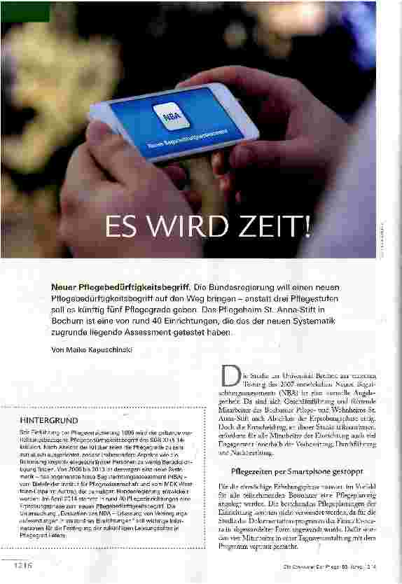 Vorschauseite 1: Es wird Zeit!